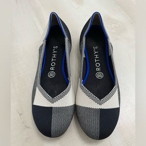 Rothy’s the flat black and white checker